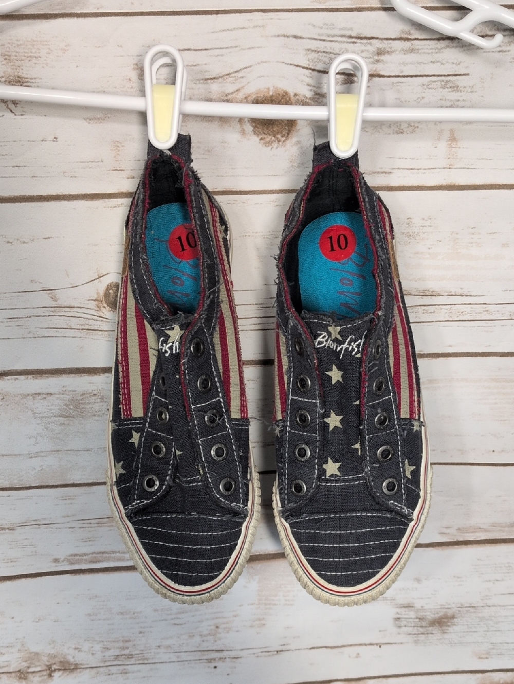 Blowfish Americana Slip-On Sneakers in Navy, Red & White